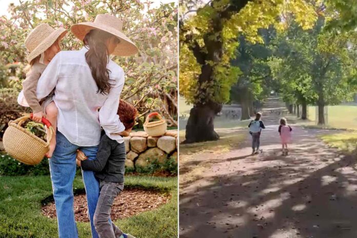 _ Meghan SHARES clip of her children on a stroll with dog in the countryside 514114