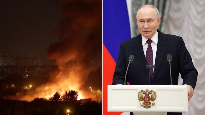 Putin marks 74th birthday with 'massive' air strike on Kyiv LEAVING Ukraine in a state of fear 5252
