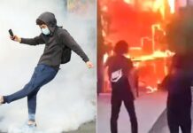 Student’ protests rock France as masked men torch schools and douse teachers in petrol